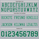 Custom Gray Kelly Green-White Mesh Authentic Football Jersey
