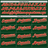 Custom Green Red-Cream Mesh Authentic Throwback Baseball Jersey