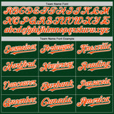 Custom Green Orange-White Mesh Authentic Throwback Baseball Jersey