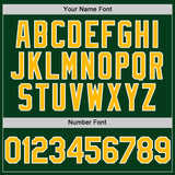 Custom Green Gold-White Mesh Authentic Throwback Baseball Jersey