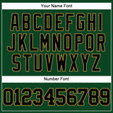 Custom Green Black-Old Gold Mesh Authentic Throwback Baseball Jersey