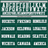 Custom Green White-Gray Mesh Authentic Throwback Football Jersey
