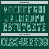 Custom Green Kelly Green-White Mesh Authentic Throwback Football Jersey