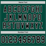 Custom Green Black-White Mesh Authentic Football Jersey