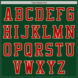 Custom Green Red-Cream Authentic Baseball Jersey