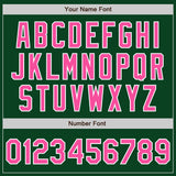 Custom Green Pink-White Authentic Baseball Jersey