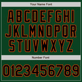 Custom Green Black-Orange Authentic Baseball Jersey
