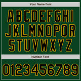 Custom Green Black-Gold Authentic Baseball Jersey