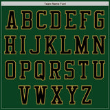 Custom Green Black-Old Gold Authentic Baseball Jersey