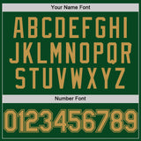 Custom Green Old Gold Authentic Throwback Basketball Jersey