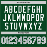 Custom Green Gray-White Authentic Throwback Basketball Jersey