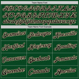 Custom Green Black-Cream Authentic Throwback Basketball Jersey