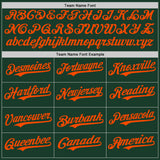 Custom Green Orange Authentic Baseball Jersey