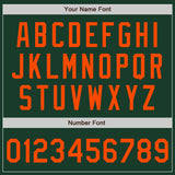 Custom Green Orange Authentic Baseball Jersey
