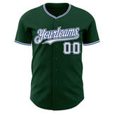 Custom Green White-Royal Authentic Baseball Jersey