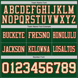 Custom Green Cream-Red Mesh Authentic Football Jersey