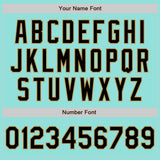 Custom Ice Blue Black-Old Gold Authentic Baseball Jersey