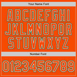 Custom Orange White-Kelly Green Bomber Full-Snap Varsity Letterman Jacket