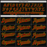 Custom Black Neon Green-Red Bomber Full-Snap Varsity Letterman Two Tone Jacket