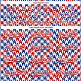 Custom White Royal-Red Check Board 3D Pattern Design Bomber Full-Snap Varsity Letterman Jacket