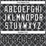 Custom Black White Check Board 3D Pattern Design Bomber Full-Snap Varsity Letterman Jacket