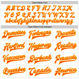 Custom White Orange-Gold Check Board 3D Pattern Design Bomber Full-Snap Varsity Letterman Jacket