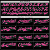 Custom Black Kelly Green-Pink Bomber Full-Snap Varsity Letterman Hoodie Jacket