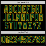 Custom Black Green-Gold Bomber Full-Snap Varsity Letterman Hoodie Jacket