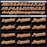 Custom Black Texas Orange-White Bomber Full-Snap Varsity Letterman Two Tone Hoodie Jacket