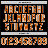 Custom Black Texas Orange-White Bomber Full-Snap Varsity Letterman Two Tone Hoodie Jacket