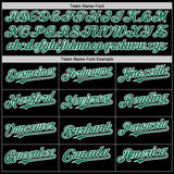 Custom Black Kelly Green-White Bomber Full-Snap Varsity Letterman Two Tone Hoodie Jacket