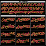 Custom Black Crimson-Old Gold Bomber Full-Snap Varsity Letterman Two Tone Hoodie Jacket