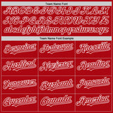 Custom Red White Bomber Full-Snap Varsity Letterman Hoodie Jacket