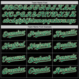 Custom Black Kelly Green-Cream Bomber Full-Snap Varsity Letterman Lapel Collar Byron Jacket