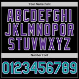 Custom Black Teal-Purple Bomber Full-Snap Varsity Letterman Lapel Collar Byron Jacket