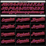Custom Black Purple-Orange Bomber Full-Snap Varsity Letterman Lapel Collar Byron Jacket