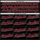 Custom Black Maroon-Cream Bomber Full-Snap Varsity Letterman Lapel Collar Byron Jacket