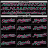 Custom Black Kelly Green-Pink Bomber Full-Snap Varsity Letterman Two Tone Lapel Collar Byron Jacket