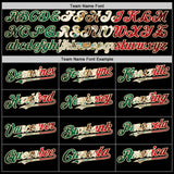 Custom Black Vintage Mexican Flag Kelly Green-Cream Bomber Full-Snap Varsity Letterman Two Tone Lapel Collar Byron Jacket