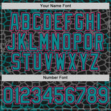 Custom Black Teal-Pink Abstract Network 3D Pattern Design Bomber Full-Snap Varsity Letterman Hoodie Jacket