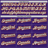 Custom Purple Black-Orange Bomber Full-Snap Varsity Letterman Hoodie Jacket