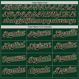 Custom Green Black-Cream Bomber Full-Snap Varsity Letterman Two Tone Hoodie Jacket