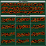 Custom Green Orange-Cream Bomber Full-Snap Varsity Letterman Two Tone Hoodie Jacket