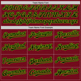 Custom Crimson Black-Neon Green Bomber Full-Snap Varsity Letterman Hoodie Jacket