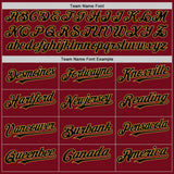 Custom Crimson Black Cream-Old Gold Bomber Full-Snap Varsity Letterman Two Tone Hoodie Jacket