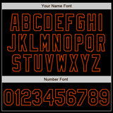 Custom Black Orange Bomber Varsity Letterman Zipper Jacket