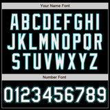 Custom Black White-Teal Bomber Varsity Letterman Zipper Jacket