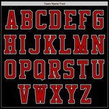Custom Black Red-White Bomber Varsity Letterman Zipper Jacket