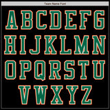 Custom Black Kelly Green-Orange Bomber Varsity Letterman Zipper Jacket