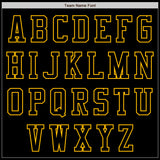 Custom Black Gold Bomber Varsity Letterman Zipper Jacket
